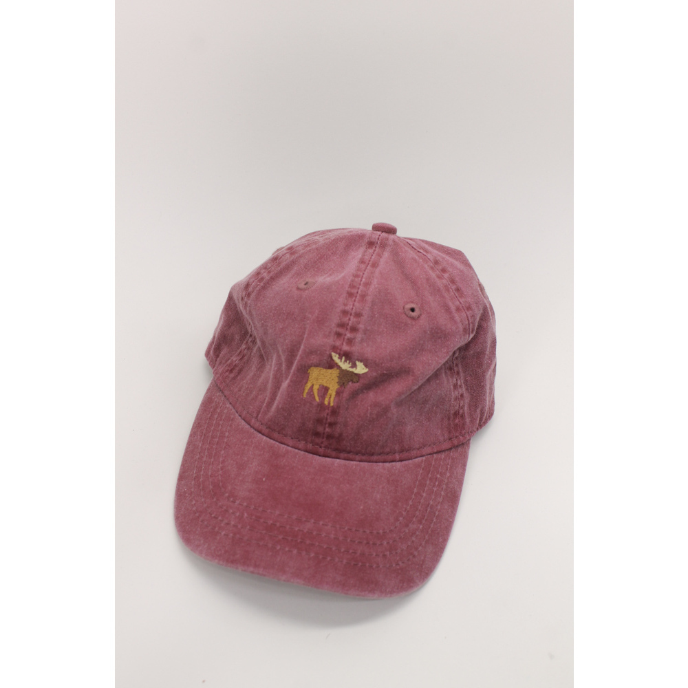 Acadia national Park Moose embroidery red cotton kids cap Maine souvenir
